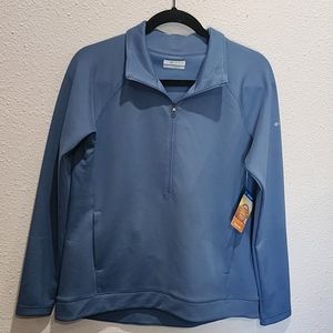 Columbia Womens Pullover Blue Long Sleeve 1/4 Zip size small